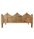 Mango Wood Sofa with Mattress and Polyester Cushions - Marahá Model Oriental Indian Style 190x77x90 cm
