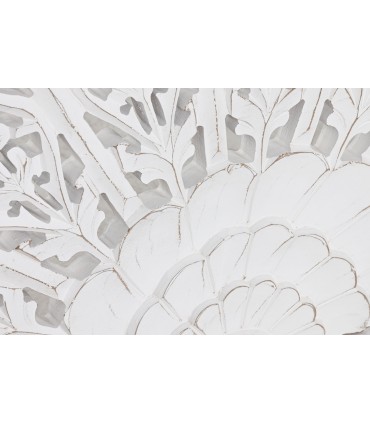 Testiera del letto modello Mandala - Legno di mango e MDF naturale 182x2x90 cm