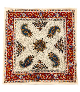 Tappeto di Cotone Artigianale 50x50 cm - Fatto a Mano con Coloranti Vegetali