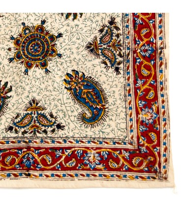 Handgefertigter Baumwollteppich 40 x 40 cm – handgefertigt mit Pflanzenfarben