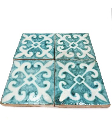 Azulejo Andalusí - Zellige Mosaico Nazari - 10 x 10cm - Artesanal - Modelo 07