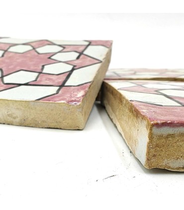 Azulejo Andaluso - Zellige Mosaico Nazari - 10 x 10cm - Artigianale - Modello 101