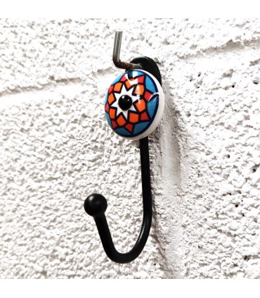 Porte Manteaux en Forge et Céramique - Design Arabe - Modèle Afrique