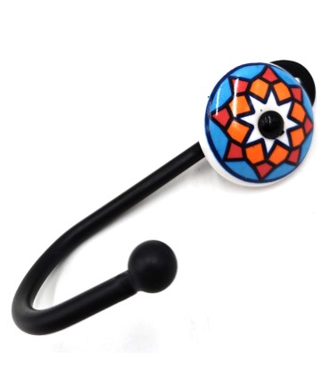 Porte Manteaux en Forge et Céramique - Design Arabe - Modèle Afrique