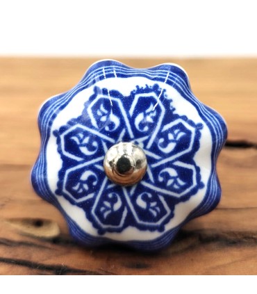 Glazed Ceramic Knob for Furniture and Doors - Ghuri Model