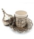 Turkish Tea or Coffee Cup and Saucer - Silver - Antalya Model