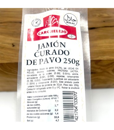 Presunto Curado Peru Halal Tripa 250 gr - Carchelejo