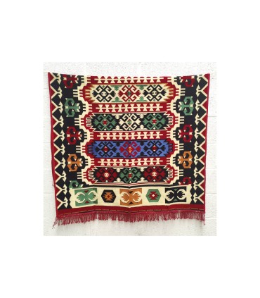 Türkischer Osmanischer Teppich - Lebhaft gefärbter Wandteppich für Bohemian und Arabische Dekoration