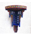 Handcrafted Wooden Corner Shelf - Hand Painted with Andalusian Design - RUKNIA Model