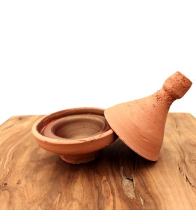 Rossetto berbero Aker Fassi in Tajine di ceramica - Rosso intenso naturale e vegano