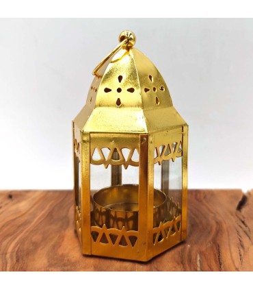 Candil Árabe - Color Dorado - Vela - 12 cm x 7 cm