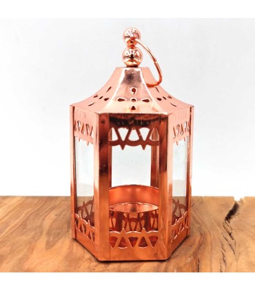 Candil Árabe - Dorado - Vela - 12 cm x 7 cm - Modelo 012