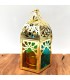 Farolillo Árabe Calado - Dorado - Vela - 12 cm x 7 cm - Modelo 600