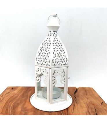 Farolillo Árabe Calado - Colores - Vela - 19 cm x 9,5 cm - Modelo 014