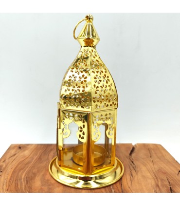 Farolillo Árabe Calado - Colores - Vela - 19 cm x 9,5 cm - Modelo 014