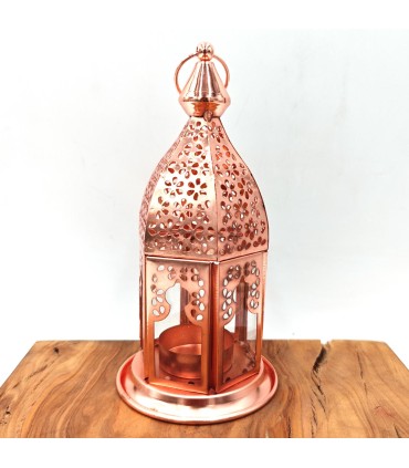 Farolillo Árabe Calado - Colores - Vela - 19 cm x 9,5 cm - Modelo 014