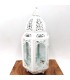 Farol Árabe Calado - Blanco - Vela - 30 cm x 13 cm - Modelo 010
