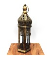 Farol Árabe Calado - Dorado Envejecido - 31 cm x 10,5 cm - Modelo 038