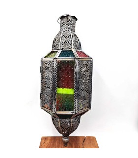 Arabesque Openwork Hanging Lamp - Aged Silver - 55 cm x 20 cm - Model 949