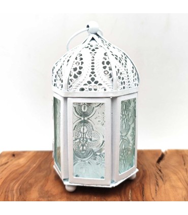 Farolillo Árabe Calado - Blanco - 15 cm x 8 cm - Modelo 943
