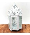 Arabian Carved Lantern - White - 15 cm x 8 cm - Model 943