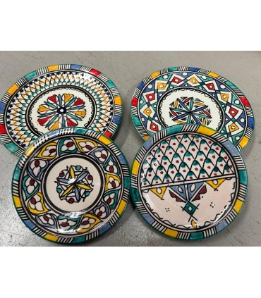 Piatto Piatto Artigianale di Fez - Perfetto per Formaggi e Presentazioni Eleganti - Modello LAHAM