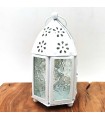 Lanterna Araba Traforata - Bianco - 15 cm x 8 cm - Modello 941