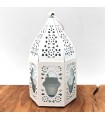 Lanterna Araba Traforata - Bianco - 13 cm x 7 cm - Modello 015