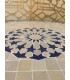 Mesa Mosaico 100 cm - Granado Estrela Alhambra - Modelo Generalife Branco