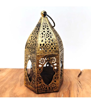 Farolillo Árabe Calado - Dorado - Modelo Kadiman