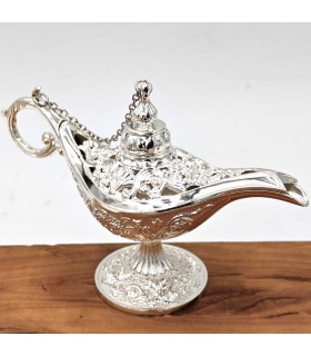 Lampada Vintage Aladino Argento - Acciaio Inossidabile - Modello Farha 2 - 3 Dimensioni