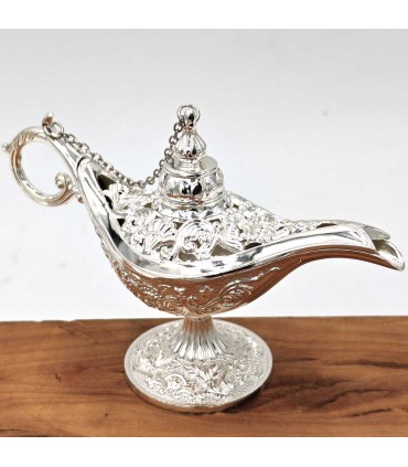 Vintage Aladdin Silver Lamp - Stainless Steel - Farha 2 Model - 3 Sizes