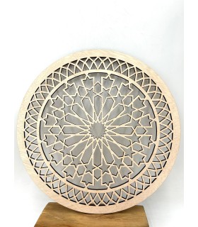 Quadro Decorativo Lattice Árabe Madeira - Decoração Oriental - Corte a Laser - Modelo Dawar