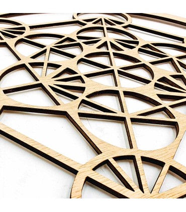 Cuadro Decorativo Celosía Oriental Madera - Decoración Oriental - Corte Láser - Modelo Megatron