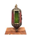 Lanterna Árabe Vazada - Dourado Envelhecido - 36 cm x 14 cm - Modelo Musbah
