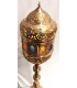 Lampe sur Pied Arabe en Doré avec Cristaux Multicolores - Modèle Shamja