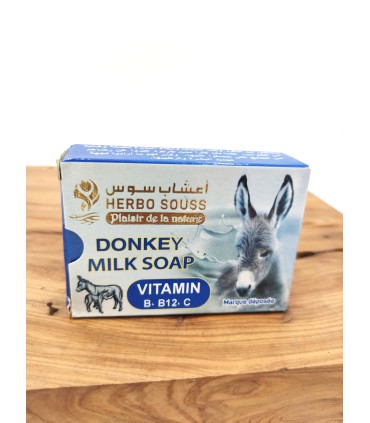 Sapone al Latte d'Asina: una Pelle Giovane e Radiante - Herbo Souss - 115 gr