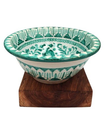 Lavabo Baño Árabe Cerámica - Artesanía Granadina - Estilo Fajalauza - Modelo Granada