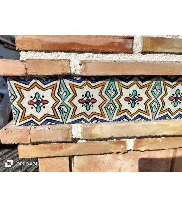 Azulejo Andalusí - 10 cm - Varios Diseños- Artesanal- Modelo 54