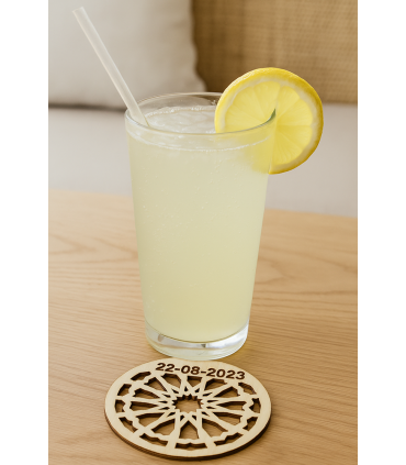 Sottobicchieri in legno personalizzati - Incisione laser - Regalo aziendale - Comunione Matrimoni