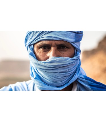 Echtes Tuareg-Taschentuch aus der Wüste von Mauretanien - 2 Farben - 300 cm - EXKLUSIV UND LIMITIERT
