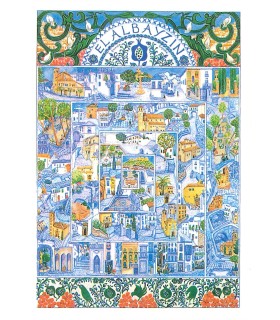 Poster of Albaycin in Granada - San Nicolas Viewpoint - Albaicín Souvenir