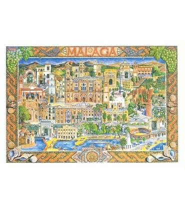 Poster - Città di Malaga - Alcazaba - Ronda - Centro storico