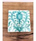 Andalusian Tile - Nazari Zellige Mosaic - 10 x 10cm - Handmade - Fajalauza Green Coral Model