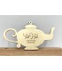 Arabian Wood Decoration “Ahlan wa Sahlan” - Welcome Teapot for Home or Restaurant