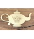 Decoración Árabe de Madera “Ahlan wa Sahlan” – Tetera de Bienvenida para Hogar o Restaurante
