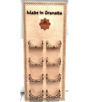 Exhibitor of Handmade Coasters “Alhambra Designs” – Natural Wood – Made in Granada