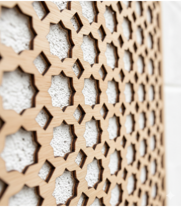 VENTANA DECORATIVA - CELOSIA ÁRABE - MODELO Najma Nafila - 112 x 63cm x 4mm