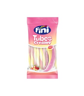 Tubes Creamy Fresa, Plátano y Nata – Chuche Halal con Gelatina Vegetal –  Unidad (80 g)
