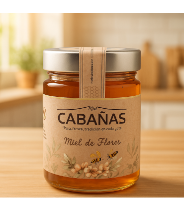 Miele di Fiori Cabañas - Miele Crudo 100% Spagnolo - Naturale e Artigianale - 500 g